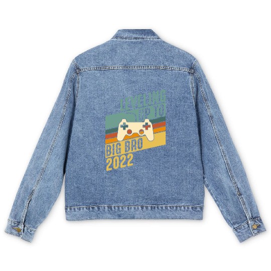 Level up Big Brother 2022 Baby Gamer Boy Baby Men's Denim Jackets
