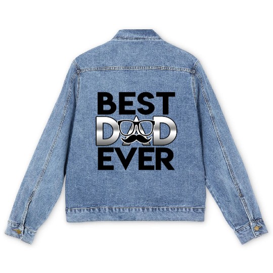 Best Gift for Father's Day, Best Dad Ever Men's Denim Jackets