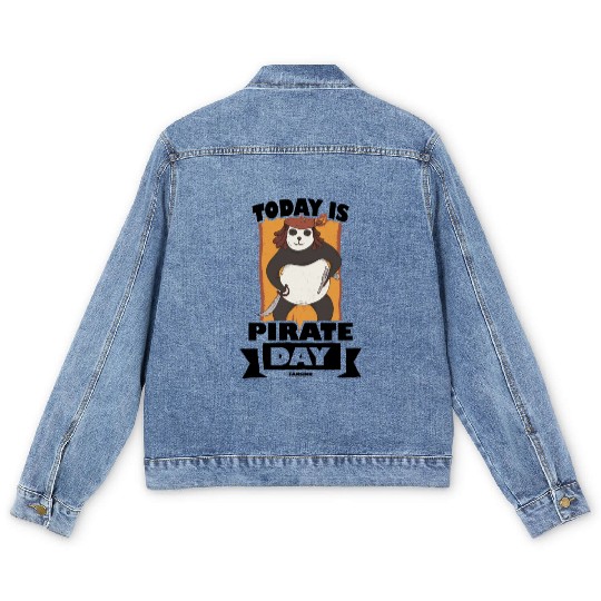 Today Is Pirate Day Men's Denim Jackets