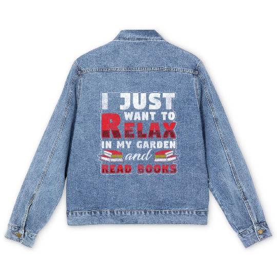Books Book Lover Literature Back To School Men's Denim Jackets