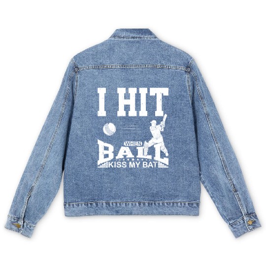 Athlete Lifetstyle Sports Game Baseball Catcher Men's Denim Jackets