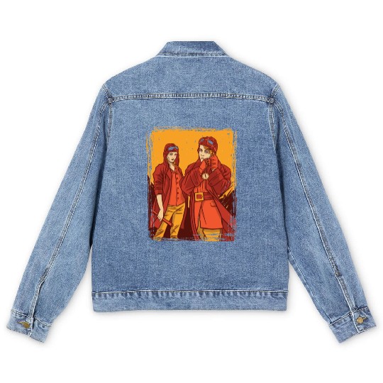 Pilots women art Pilots women art gift inspiration Men's Denim Jackets