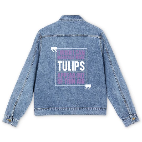 Tulip Garden Gardening Men's Denim Jackets