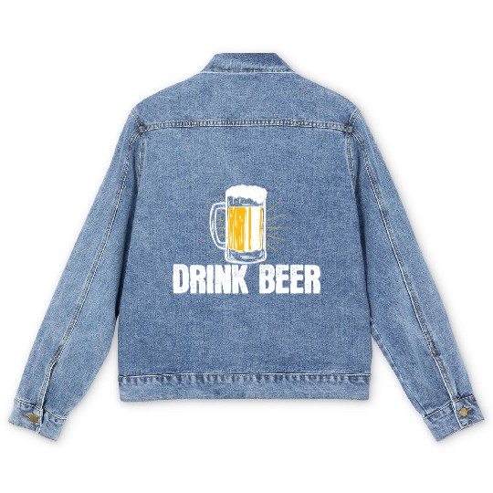 Drink beer Men's Denim Jackets
