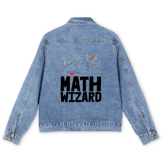 Math Wizard Men's Denim Jackets