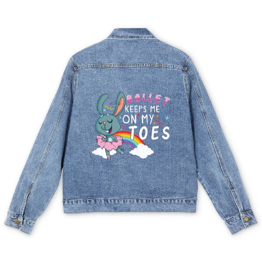Ballet Ballerina Dance Dancer Dancing Ballet Gift Men's Denim Jackets