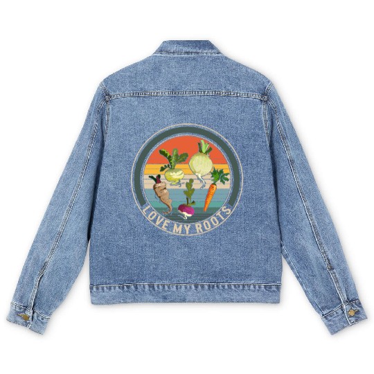 Roots Vegetable Men's Denim Jackets, Love My Roots Men's Denim Jackets,