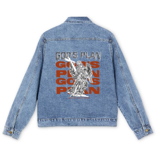 Gods Plan Streetwear Design Men's Denim Jackets