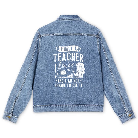 Teacher Gift Educator Educator School Teaching Men's Denim Jackets