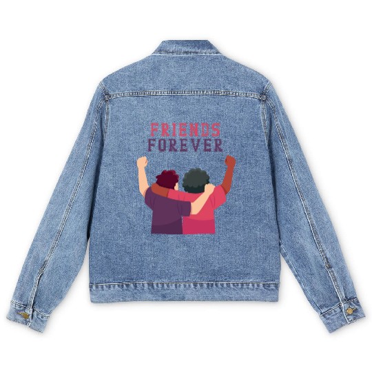 Cool Friends forever Men's Denim Jackets for friendship day to you