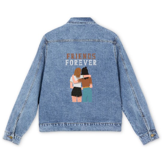 Cool Friends forever Men's Denim Jackets for friendship day to you