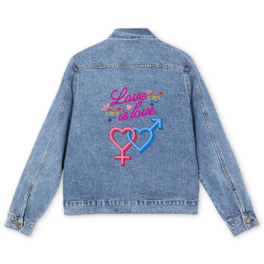Love is Love Men's Denim Jackets