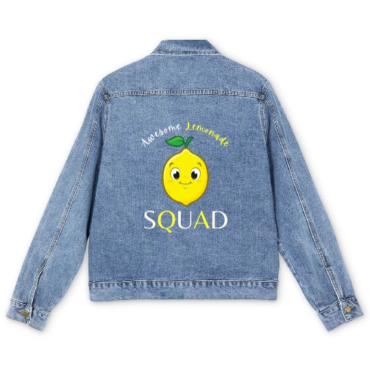 Awesome Lemonade Squad Lemon Lovers For Summer Men's Denim Jackets