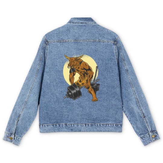 MUSCLE MINOTAUR Men's Denim Jackets