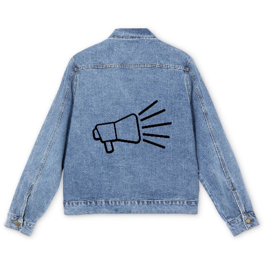 Icon Megaphone Loud Speech Men's Denim Jackets