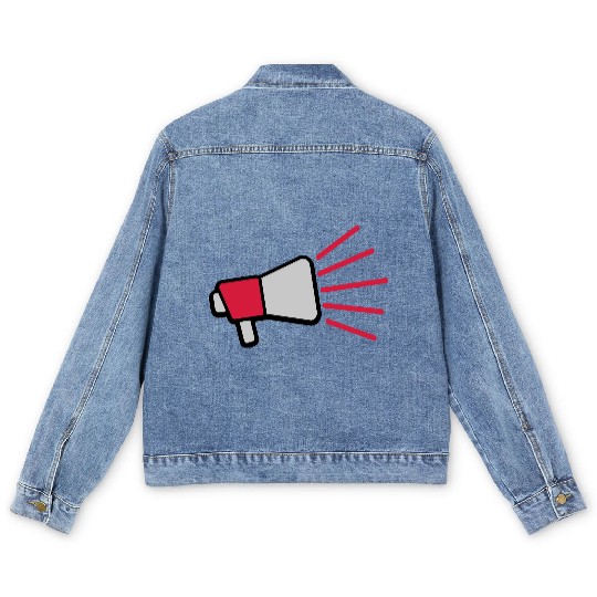 Loud speech icon megaphone Men's Denim Jackets