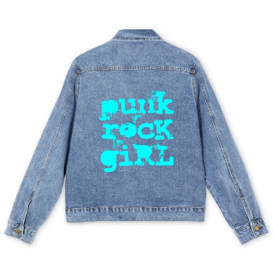Punk Rock Girl Men's Denim Jackets