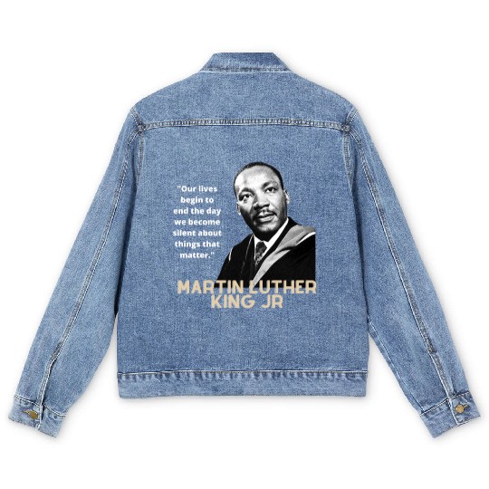 MARTIN LUTHER KING JR QUOTE Men's Denim Jackets