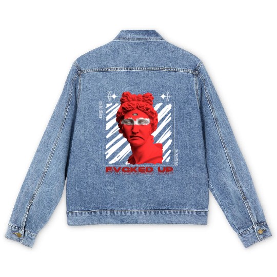 Statue Streetwear Design Men's Denim Jackets
