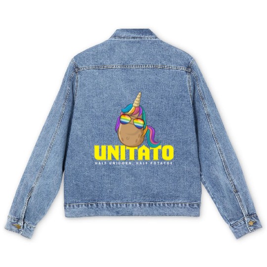 Unitato Potato Unicorn Men's Denim Jackets