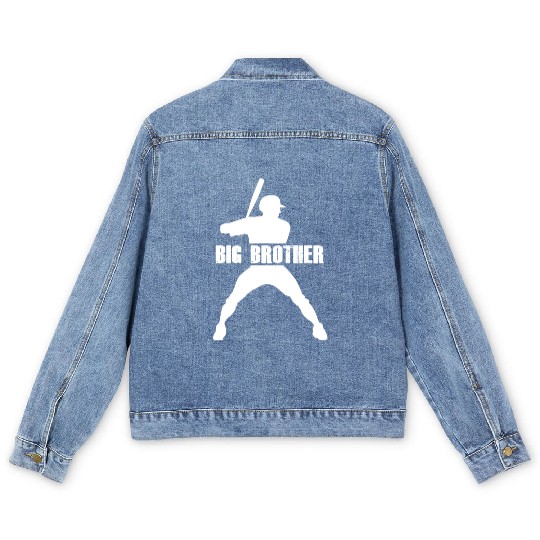 Baseball Big Brother Son Baseball Men's Denim Jackets