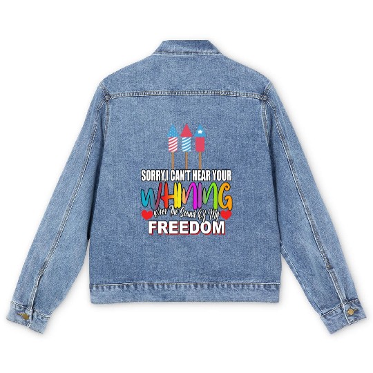 The Sound Of My Freedom Humor Graphic Men's Denim Jackets