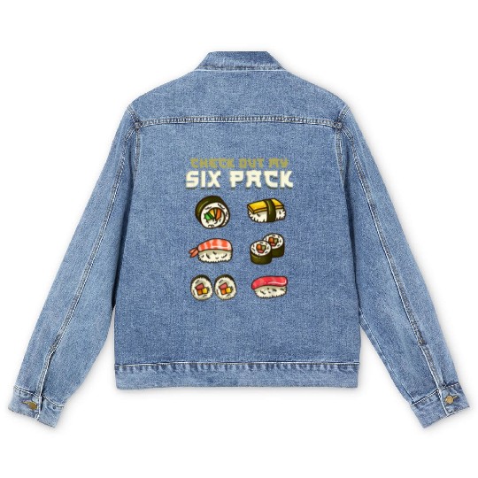 Sushi Japanese Gym Gift Men's Denim Jackets