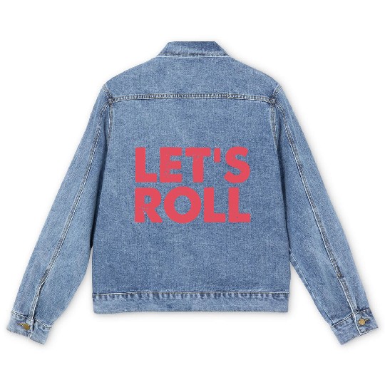 Let Us Make Some Rock And Roll Music Design Men's Denim Jackets
