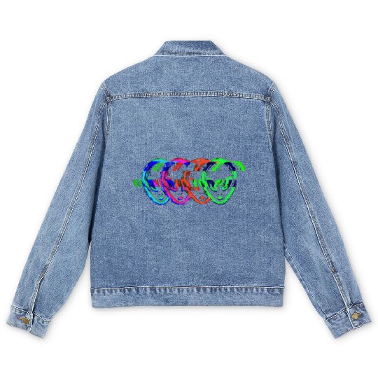 Alien Galaxy Ufo Extraterrestrial Spaceship space Men's Denim Jackets