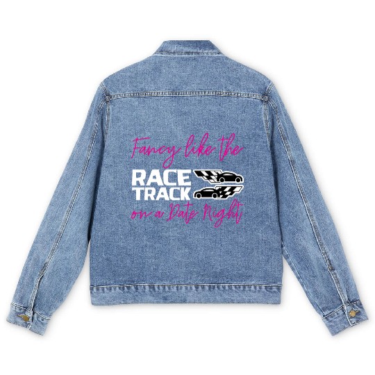 Fancy Like The Race Track On A Date Night 2 Men's Denim Jackets