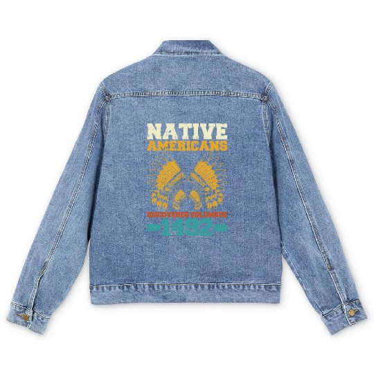 Anti Columbus Day Men's Denim Jackets