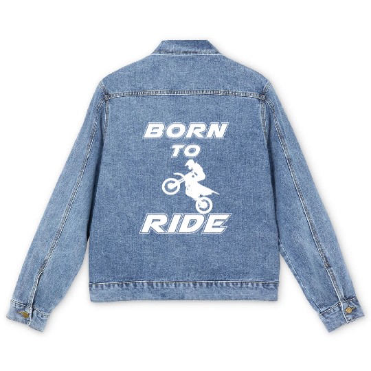 motorcycle riding Men's Denim Jackets summer badass born to ride