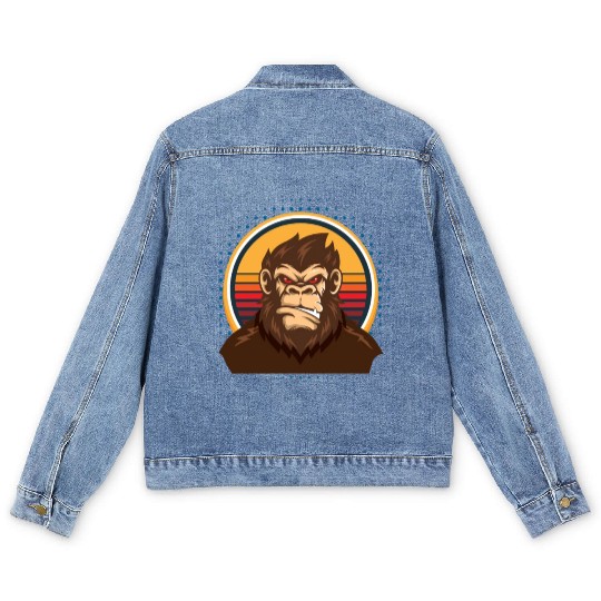Monkey Children Monkey Child Chimpanzee Men's Denim Jackets
