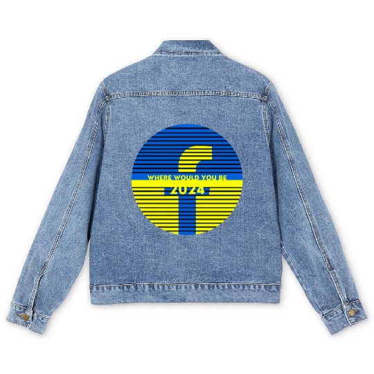 New design in solidarity with Ukraine WHERE WOULD Men's Denim Jackets
