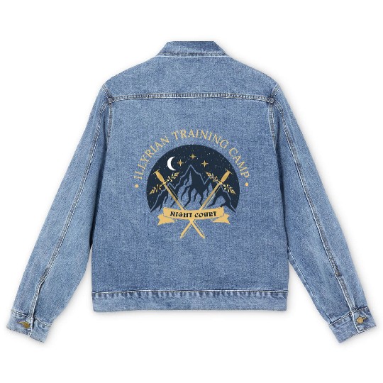 ACOTAR Illyrian Training Camp Camping Lover Men's Denim Jackets