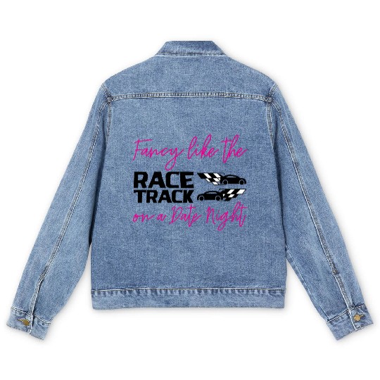 Fancy Like The Race Track On A Date Night 2 Men's Denim Jackets