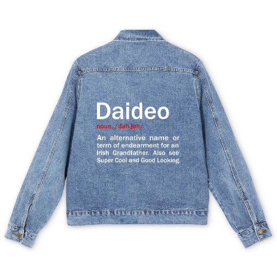 Daideo Irish Grandfather Irish Grandad Men's Denim Jackets