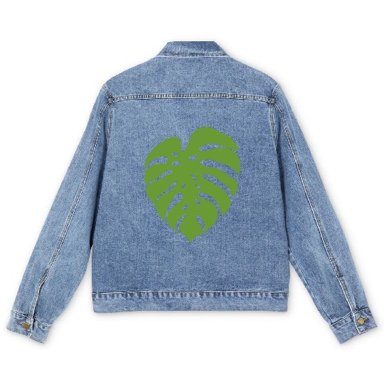 Tropical Leaves Men's Denim Jackets