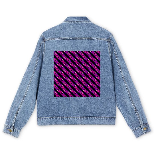Cute Piano Patterned Men's Denim Jackets