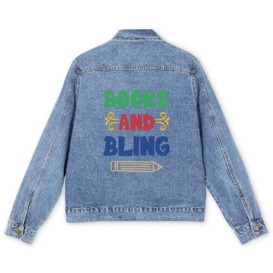Books And Bling Men's Denim Jackets
