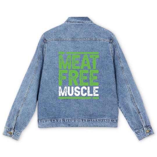 Meat Free Muscle Plantstrong Men's Denim Jackets