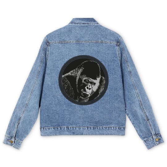Gorilla ape Men's Denim Jackets
