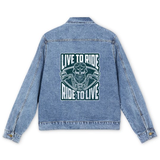 Motorcyclist Hard Rock Cross Machine Two-Wheeler Men's Denim Jackets