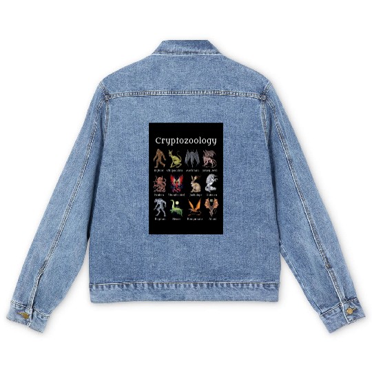 Cryptozoology Cryptid Creatures Men's Denim Jackets