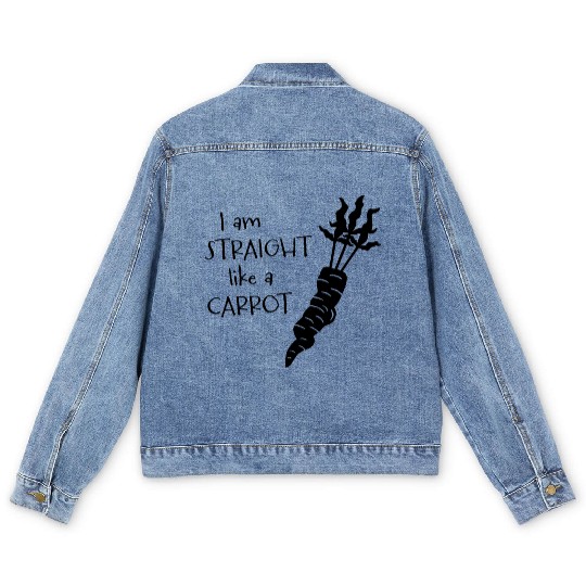 straight like a carrot - black uni I Men's Denim Jackets