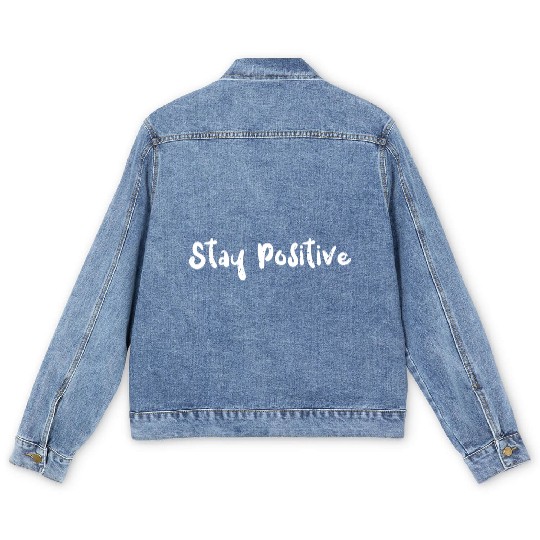 Stay Positive - Math Men's Denim Jackets
