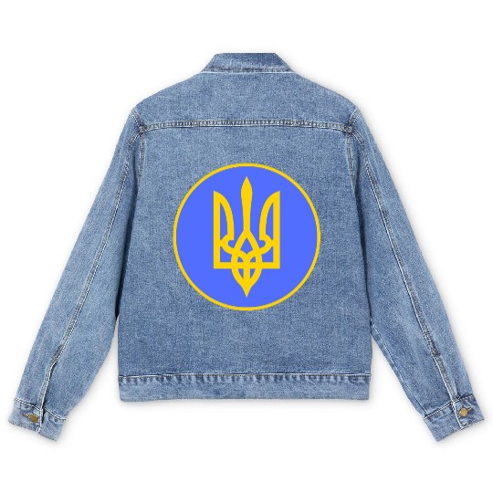 Ukraine trident Men's Denim Jackets