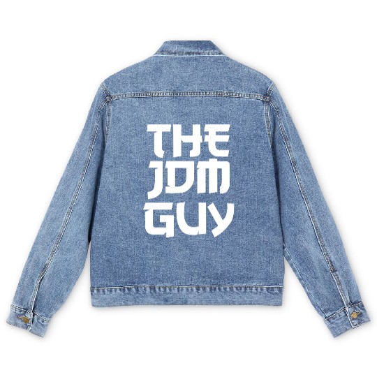 The JDM Guy white text japanese car lover Men's Denim Jackets