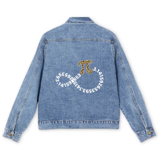 Pi Day Number 3 141 Infinity Pi Math Engineering Men's Denim Jackets