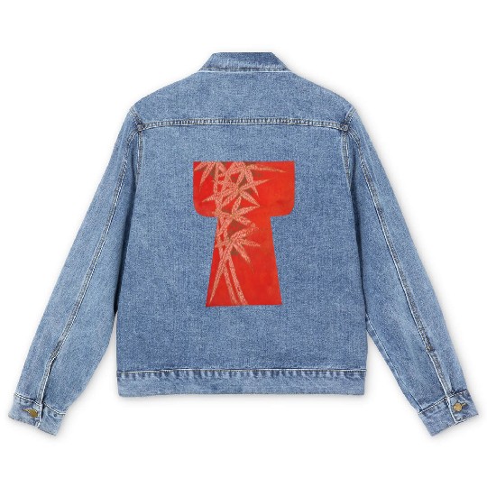 Kimono old fabric design Men's Denim Jackets